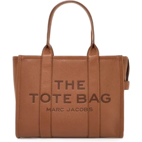 Strukturierte Leder-Tote-Bag mit Logo - Marc Jacobs - Modalova