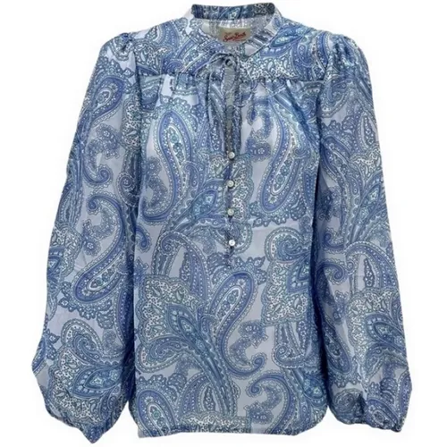 Clear Cashmere Print Shirt , female, Sizes: S, M - MC2 Saint Barth - Modalova