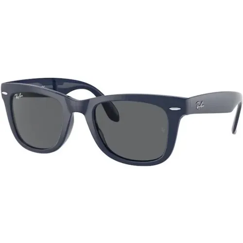 Blaue Faltbare Wayfarer Sonnenbrille , Herren, Größe: 50 MM - Ray-Ban - Modalova
