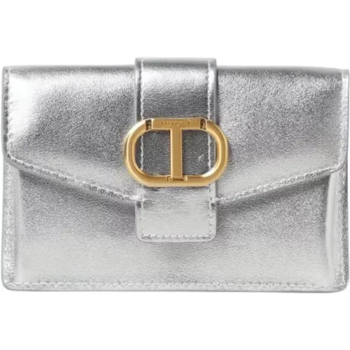 Silver Wallets Magnetic Closure Leather , female, Sizes: ONE SIZE - Twinset - Modalova