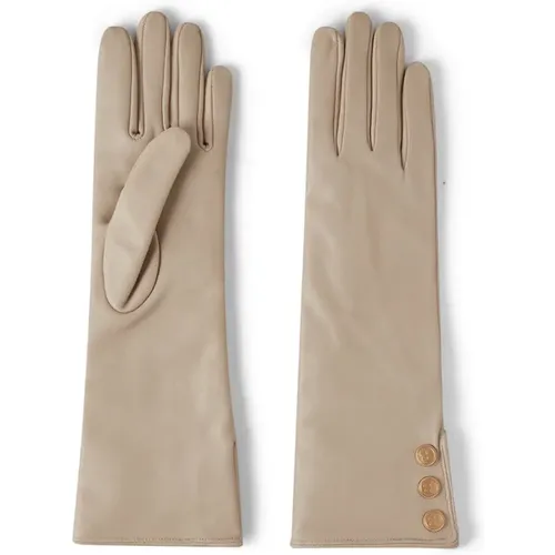 Carole Leather Gloves , female, Sizes: L, M, S - Busnel - Modalova