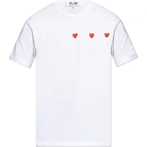 T-Shirt mit Druck , Herren, Größe: 2XL - Comme des Garçons Play - Modalova