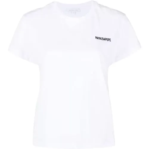 Optical T-Shirt , female, Sizes: M, L - PATRIZIA PEPE - Modalova