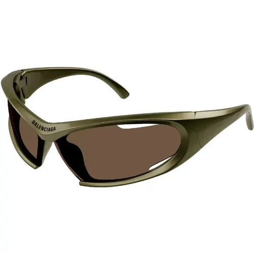 Stylish Sunglasses in Khaki and Brown , unisex, Sizes: ONE SIZE - Balenciaga - Modalova