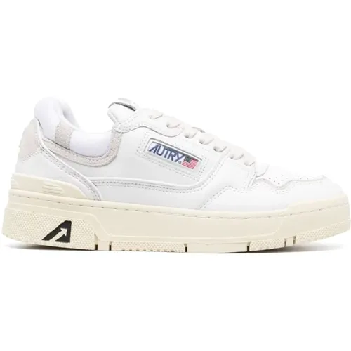 Leather Logo Sneakers with Rubber Sole , female, Sizes: 3 UK - Autry - Modalova