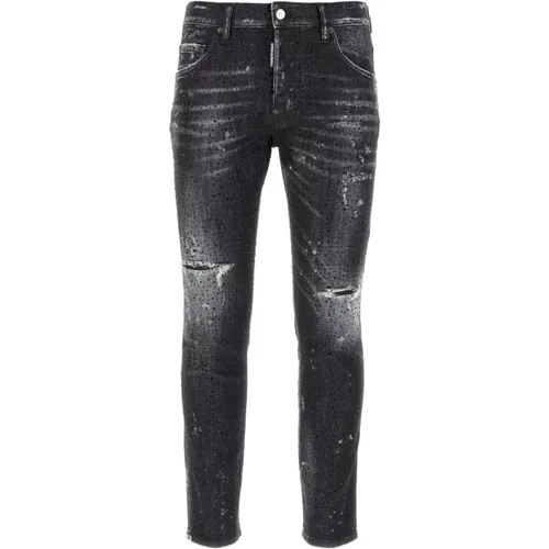 Verzierte Skater-Jeans, Slim-Fit Denim - Dsquared2 - Modalova