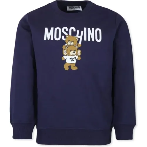 Kinder Sweatshirt Rundhalsausschnitt Langarm,Lässiger Sweatshirt für den Alltag - Moschino - Modalova