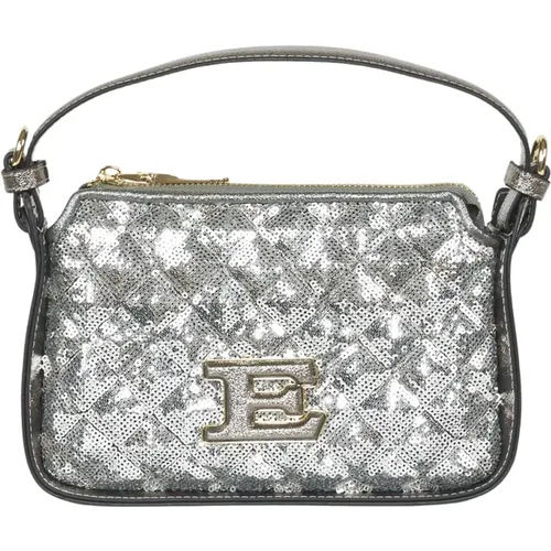 Handbag with Silver Sequins , female, Sizes: ONE SIZE - Ermanno Scervino - Modalova