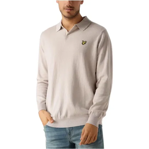 Herren Baumwolle Merino Gestricktes Polo , Herren, Größe: XL - Lyle & Scott - Modalova