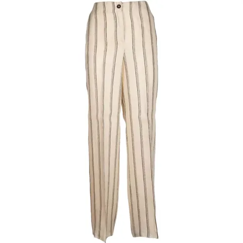 Striped Wide Leg Jeans , female, Sizes: M, S, L - Iblues - Modalova