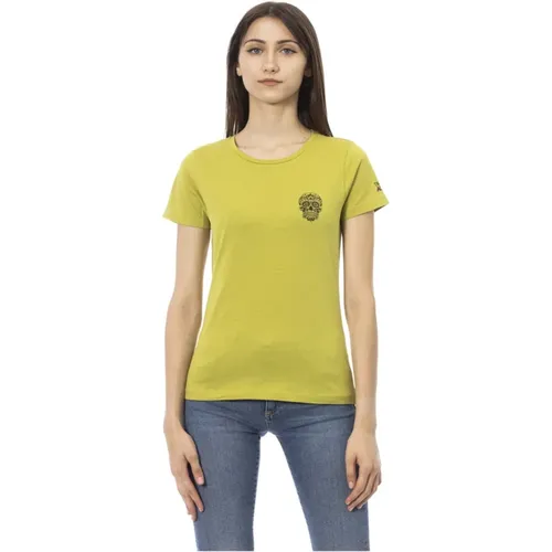 Casual Rundhals Kurzarm T-Shirt , Damen, Größe: XS - Trussardi - Modalova