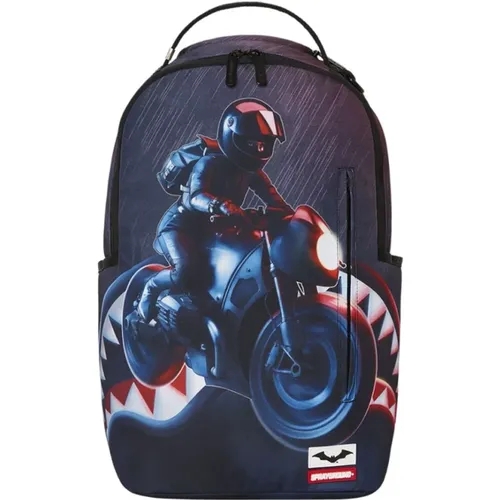 Motorcycle Cat Backpack , male, Sizes: ONE SIZE - Sprayground - Modalova