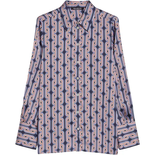 Satin Fantasy Shirt, Style: Borgo , female, Sizes: S, XL, M, L - Pennyblack - Modalova