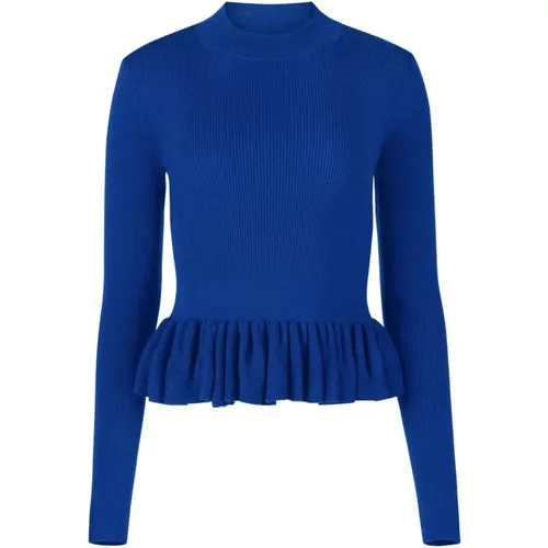 Blauer Rüschen Peplum Pullover - Nina Ricci - Modalova