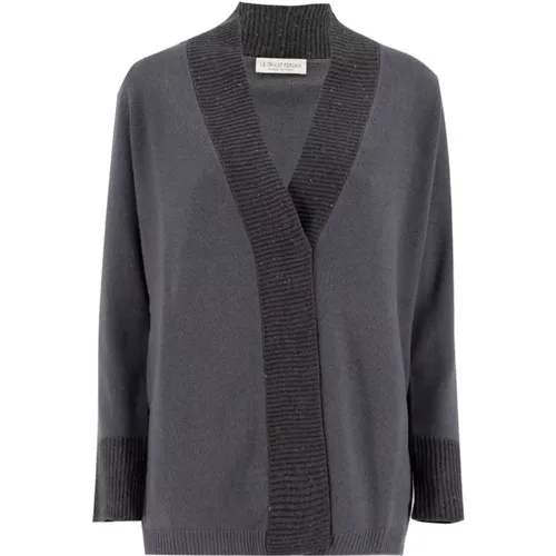 Womens Clothing Knitwear D.grey/grey Aw23 , female, Sizes: S, XS, M - Le Tricot Perugia - Modalova