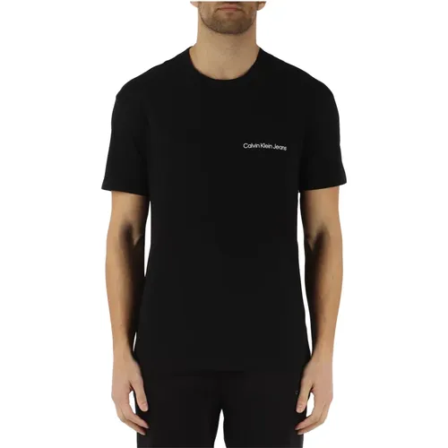 Baumwoll T-Shirt mit Logo-Prägung - Calvin Klein Jeans - Modalova