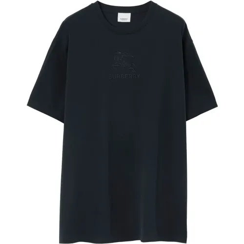 EKD Cotton T-Shirt with Embroidered Logo , male, Sizes: M, L - Burberry - Modalova