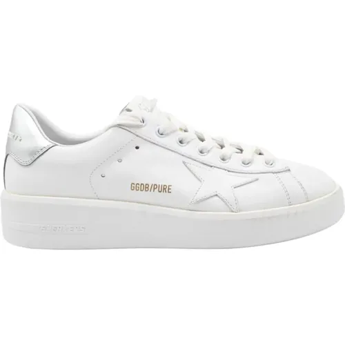 Pure Star and Silver Sneakers , female, Sizes: 6 UK - Golden Goose - Modalova