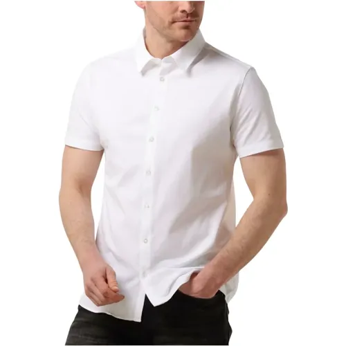 Weißes Casual Button Up Hemd , Herren, Größe: S - Pure Path - Modalova