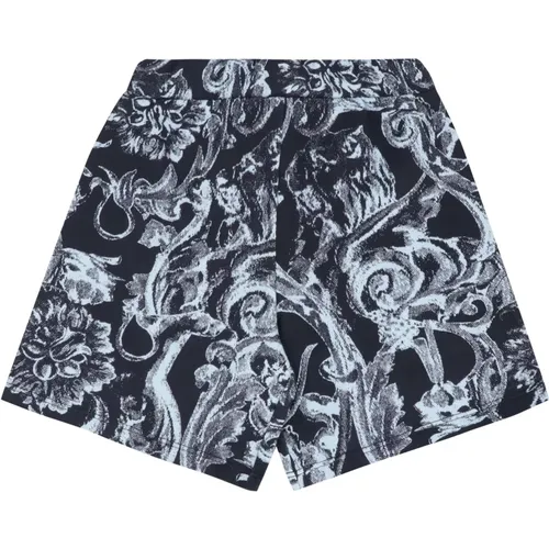 Barocco Print Baumwollshorts - Versace - Modalova