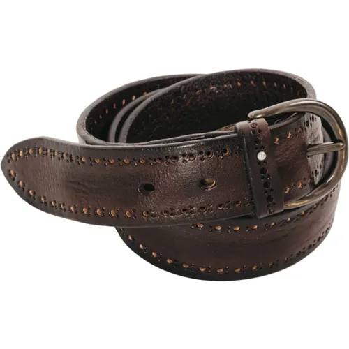 Leather Belt Tj71Lapr06 , male, Sizes: L, XL, 2XL - The Jack Leathers - Modalova