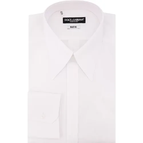 Klassisches Weißes Baumwollhemd , Herren, Größe: M - Dolce & Gabbana - Modalova