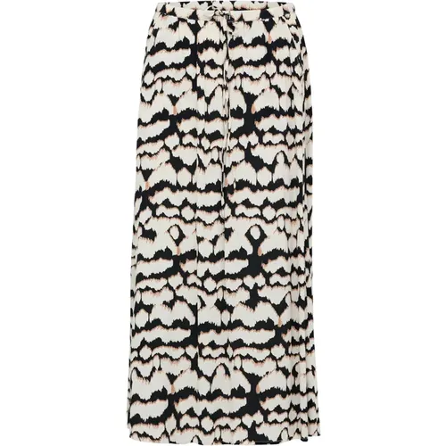 Zig Zag Skirt Whitecap Gray , female, Sizes: L, M, 2XL, XL, XS, S - Soaked in Luxury - Modalova