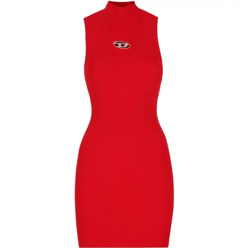 High Neck Dress with Logo , female, Sizes: XS - Diesel - Modalova