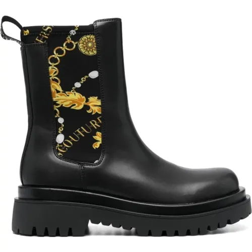 Boots by , female, Sizes: 6 UK, 8 UK, 7 UK, 5 UK, 4 UK - Versace Jeans Couture - Modalova