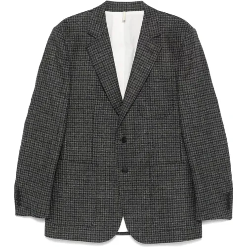 Grauer Karo Tweed Blazer Sunflower - Sunflower - Modalova