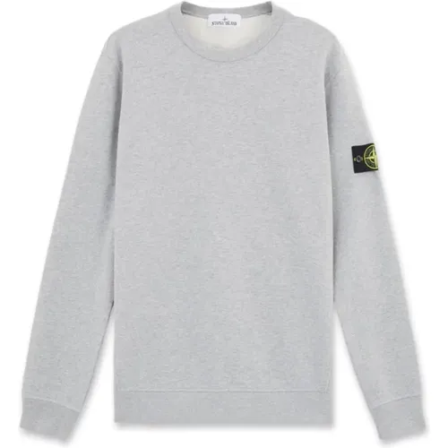 Compass Sweatshirt in Grey , male, Sizes: L - Stone Island - Modalova