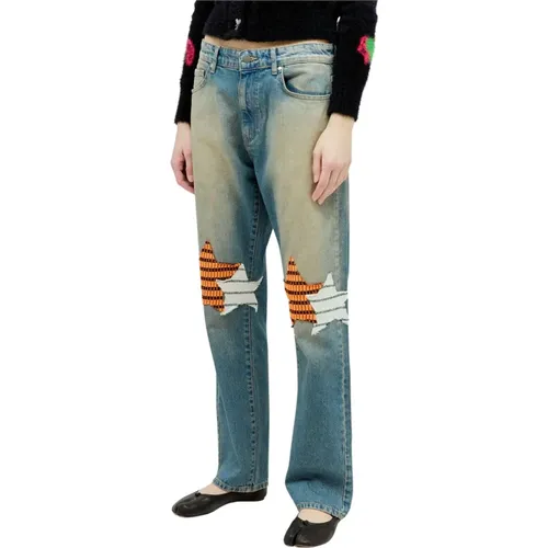 Stern Patch Jeans , Damen, Größe: L - Reward If Found - Modalova