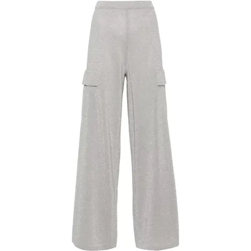 Metallic Knit Cargo Trousers , female, Sizes: 2XS, XL - Ermanno Scervino - Modalova