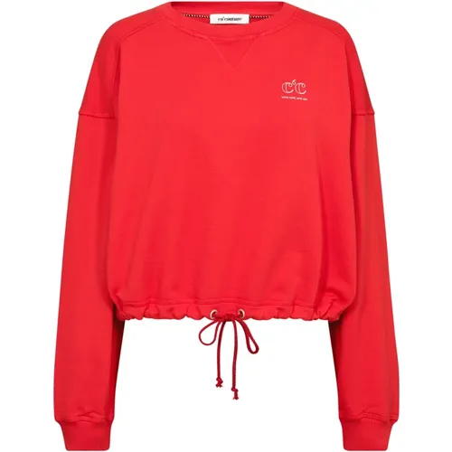 Crop Tie Sweatshirt 37018 66-Flame , Damen, Größe: M - Co'Couture - Modalova