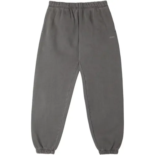 Dicke Baumwoll-Sweatpants - Schwarz , Herren, Größe: XS - Obey - Modalova