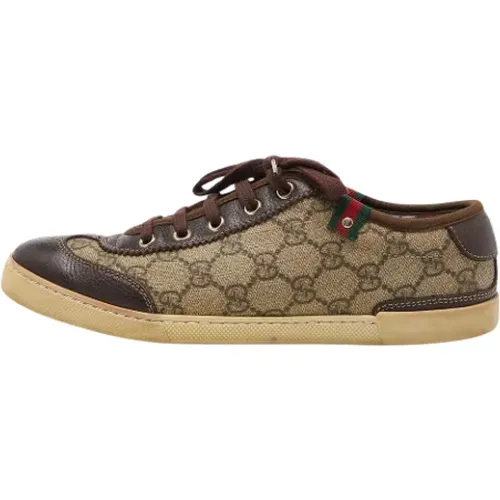 Pre-owned Coated canvas sneakers , female, Sizes: 4 1/2 UK - Gucci Vintage - Modalova