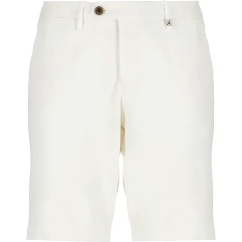 Weiße Bermuda-Shorts mit Taschen , Herren, Größe: L - Myths - Modalova