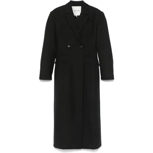 Grey Wool Double-Breasted Coat , female, Sizes: L - Birgitte Herskind - Modalova