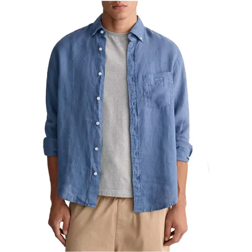 REG Gmnt Dyed Linen Shirt , male, Sizes: 3XL - Gant - Modalova