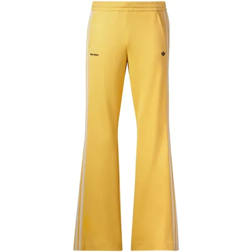 Gelb/Braune 80er Track Pants , Damen, Größe: L - Adidas - Modalova