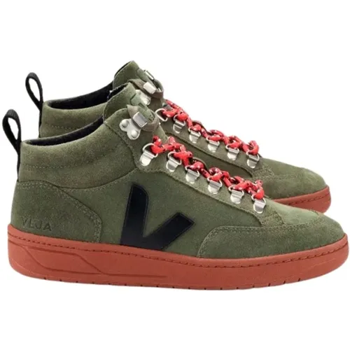 Olive Black-Rust Roraima Suede Sko , male, Sizes: 2 UK, 4 UK - Veja - Modalova