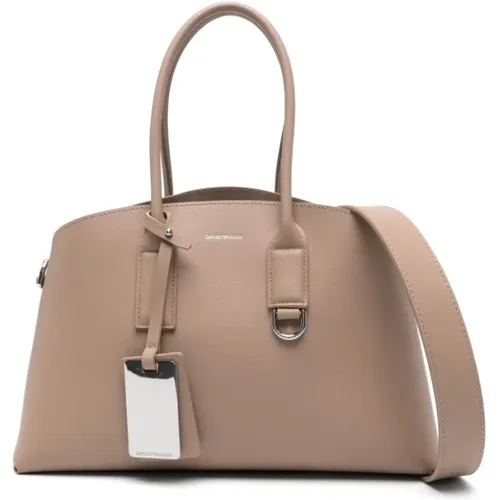 Genarbtes Leder Capsule Schultertasche - Emporio Armani - Modalova