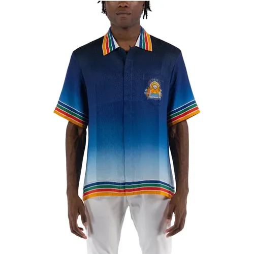 Cuban Collar Shirt , male, Sizes: XL, M, L - Casablanca - Modalova