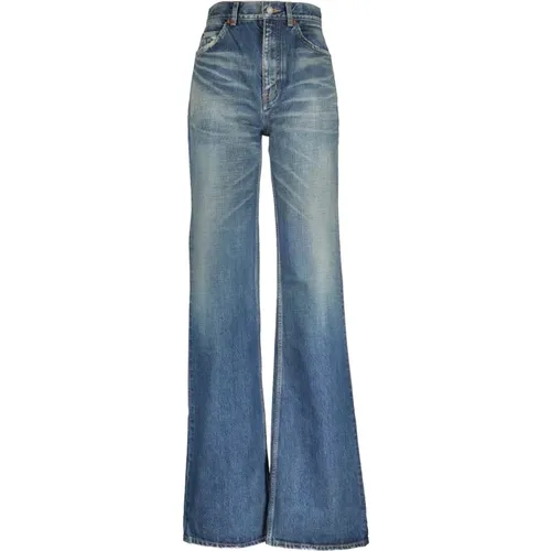 Blaue Baumwolljeans - Regular Fit - Saint Laurent - Modalova