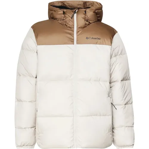 Zweifarbige Nylonjacke mit integrierter Kapuze , Herren, Größe: XL - Columbia - Modalova