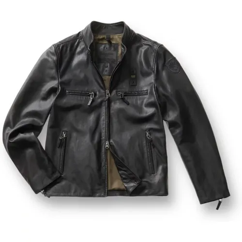 Leather Jackets , Herren, Größe: XL - Blauer - Modalova