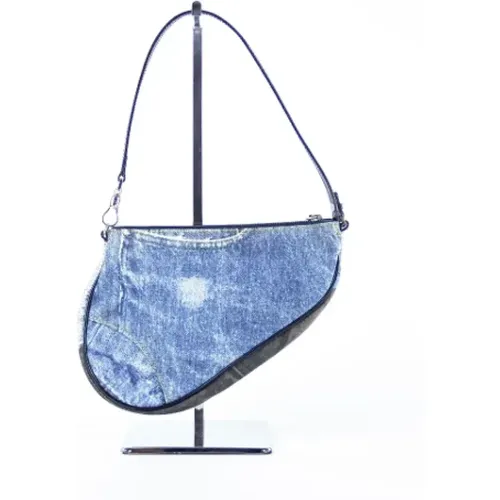 Pre-owned Denim Dior Saddle Bag , female, Sizes: ONE SIZE - Dior Vintage - Modalova