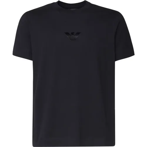 Cotton T-shirt with Logo , male, Sizes: M - Emporio Armani - Modalova