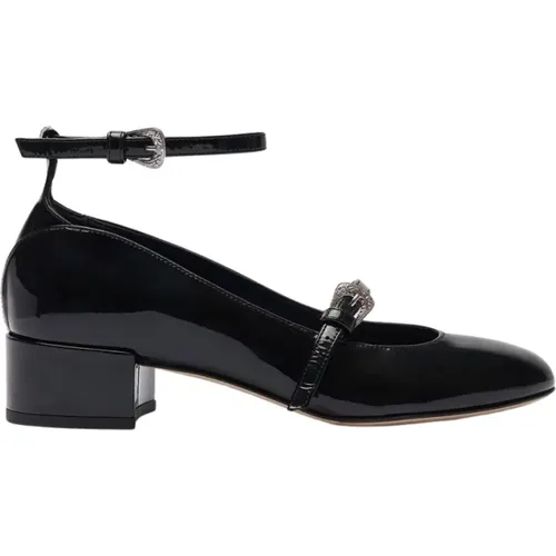 Schwarze Lack Mary Jane Schuhe - Scarosso - Modalova