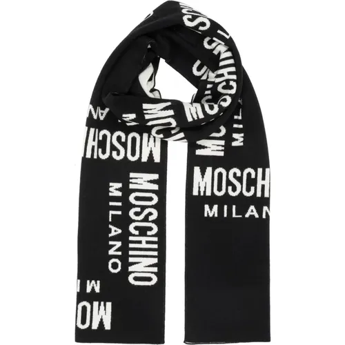 Logo Wollschal Multicolor Muster - Moschino - Modalova